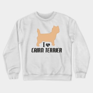 Cairn Terrier Pattern in Black Paw Prints and Bone Print Carin Terriers Crewneck Sweatshirt